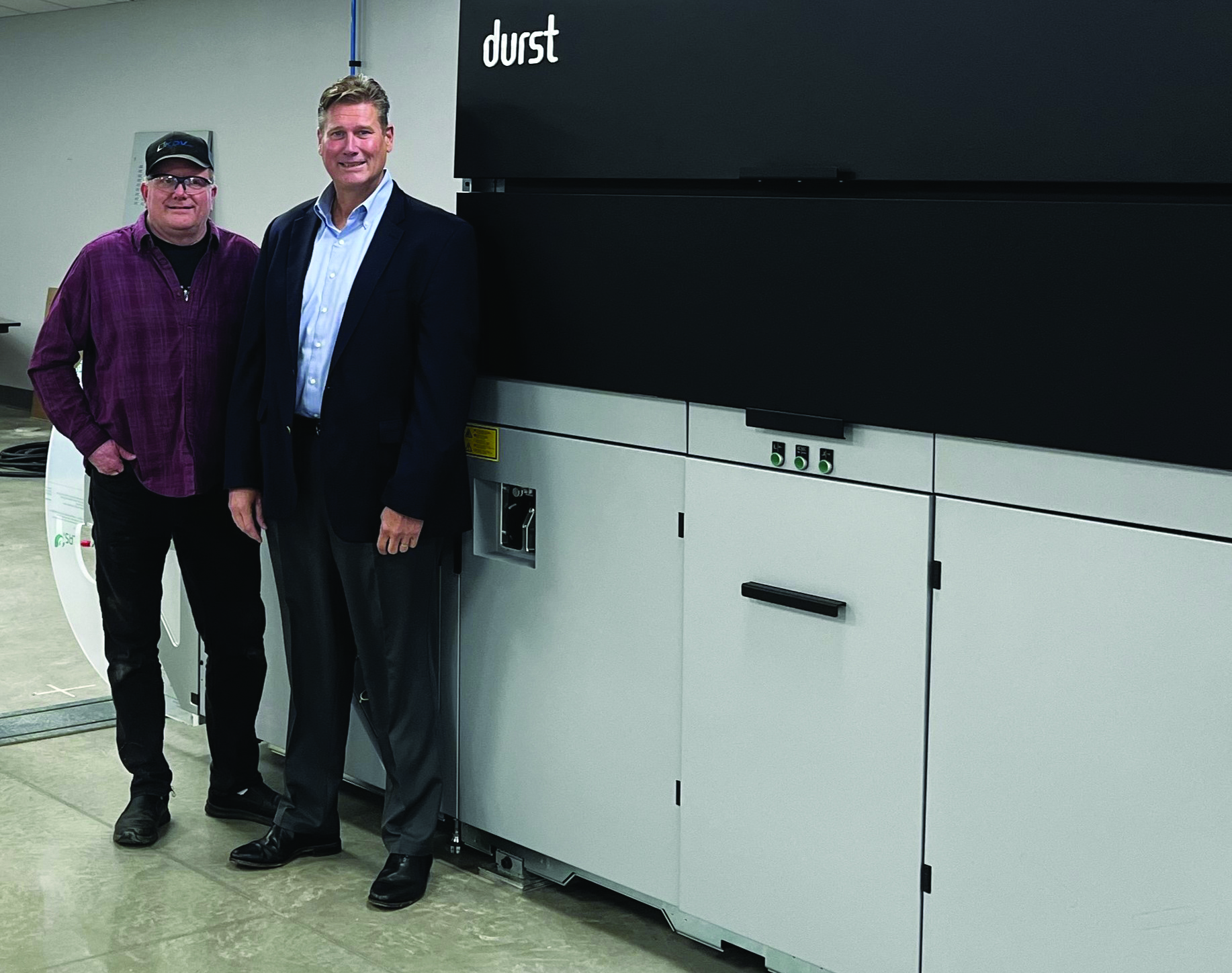 Keith Walz and Ken Robinson of KDV with Durst Digital Press