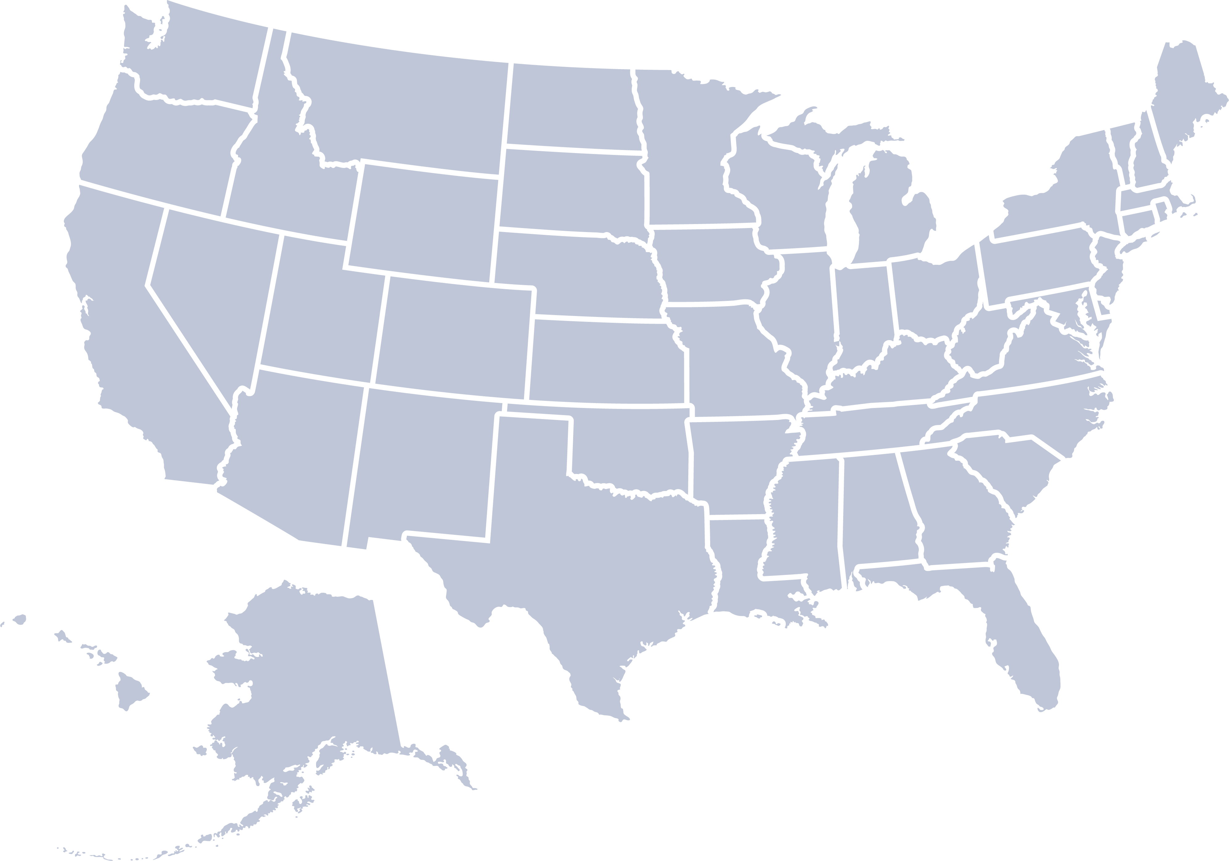 US Map-Grey
